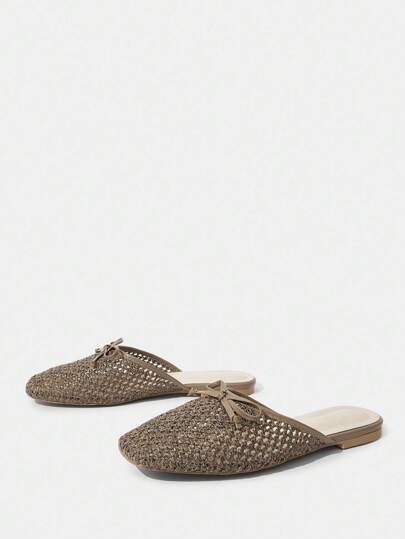 Styleloop أحذية نسائية مسطحة منسوجة، بطراز بوهيمي، مناسبة للعطلات والهالوين والكريسماس والحفلات