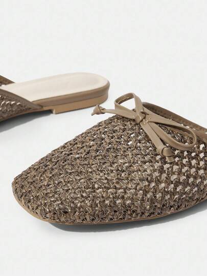 Styleloop أحذية نسائية مسطحة منسوجة، بطراز بوهيمي، مناسبة للعطلات والهالوين والكريسماس والحفلات