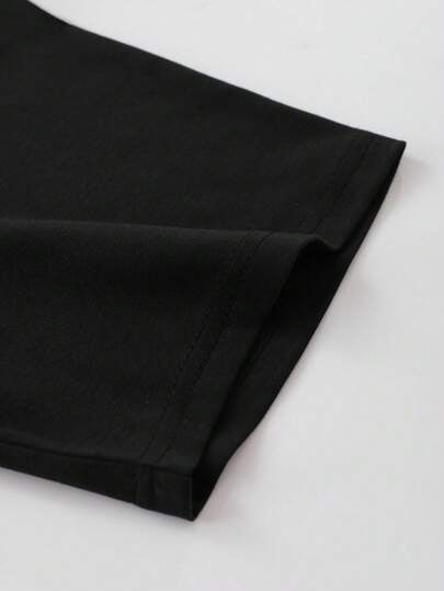 ROMWE MEN Grunge Punk قميص تي شيرت كم قصير مطبوع بطبعة الصورة الحرارية والسيلويت الرجعي للشارع، صيفي، بطراز عام 2000