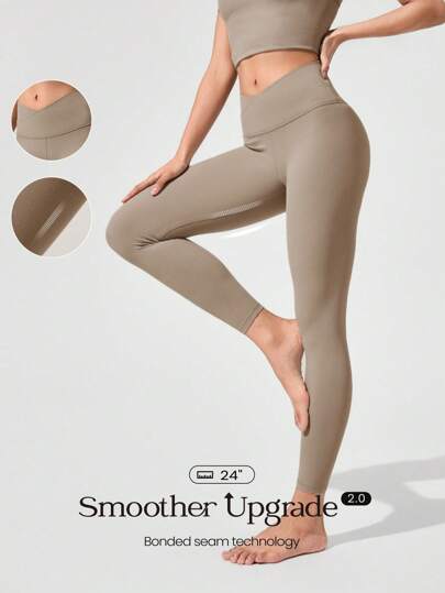 GLOWMODE سرواليل بحزام خصر على شكل Y عرضه 24 بوصة متدرج لونه، ناعمة المسّ قماشه قطني مرن ومرطب للعرق، مناسبة للارتداء في اليوغا والبيلاتس والرياضات الخفيفة والاستخدام اليومي