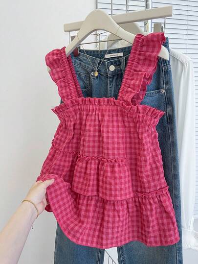 Glimmora لباس علوي بلا أكمام منقوشة كاجوال للنساء، صيفي