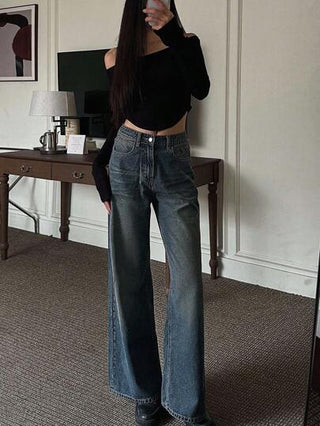 Dazy Tall السراويل الجينز الطويلة المستقيمة العادية للنساء