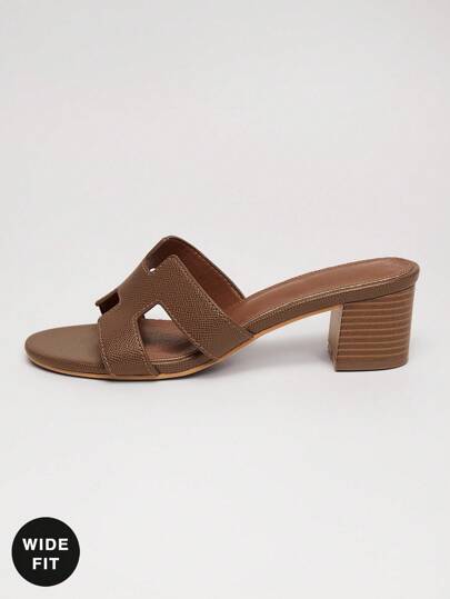 SHUZIA صنادل نسائية بكعب سميك وواسع مع شريط مفتوح، موضة الشرائح