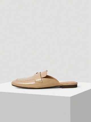 MOTF PREMIUM نعال نسائية مربعة الأصبع مسطحة وسهلة الارتداء، متعددة الاستخدامات وعصرية بتصميم بسيط، مناسبة للتنقل اليومي