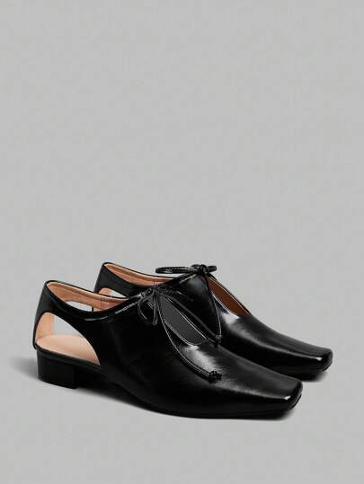 Ontre حذاء نسائي مسطح بتصميم مفرغ