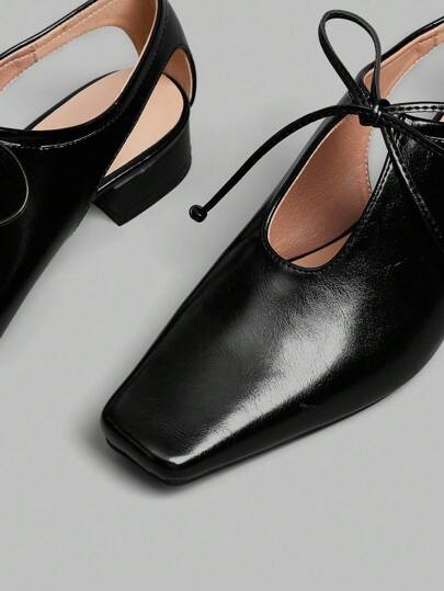 Ontre حذاء نسائي مسطح بتصميم مفرغ