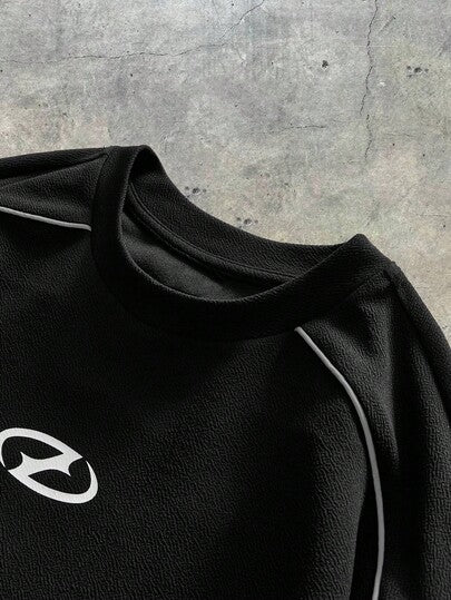 AXEPEAK تي شيرت قصير الأكمام كاجوال يومي فضفاض مصنوع من الأقمشة المحبوكة للرجال