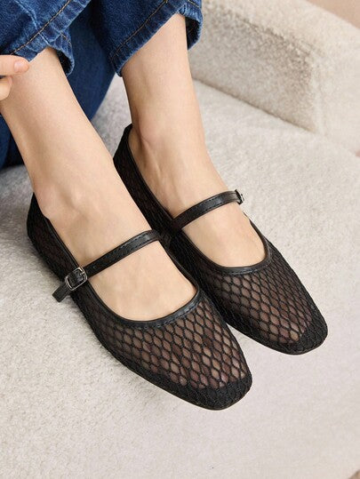 Rosivie أحذية كعب عالي بطراز ماري جين ذات لمسة رجعية بتصميم أسود وأبيض متباين، أحذية كاجوال مناسبة للارتداء في الربيع