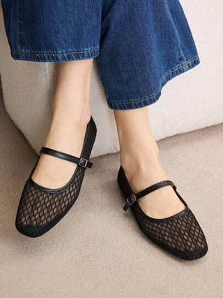 Rosivie أحذية كعب عالي بطراز ماري جين ذات لمسة رجعية بتصميم أسود وأبيض متباين، أحذية كاجوال مناسبة للارتداء في الربيع