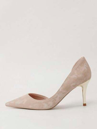 أحذية كعب عالي أنيقة للنساء موديل خريف/شتاء 2025 ذات تصميم أنيق بأصبع قدم مدبب وجوانب مفرغة وكعب رفيع