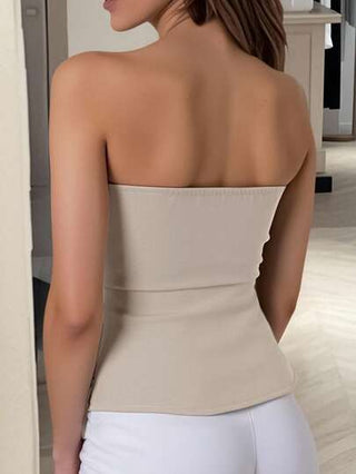 Essnce ملابس علوية أنبوبي أنيق أحادي اللون للنساء للصيف