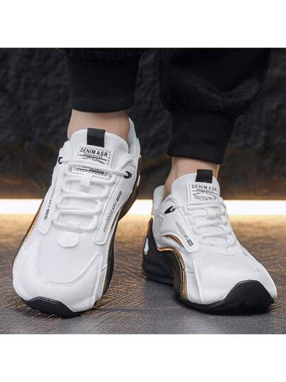 أحذية رياضية رجالية مريحة من الشبك المنفذ للهواء، أحذية رياضية مضادة للانزلاق وماصة للصدمات، مناسبة للأنشطة الخارجية