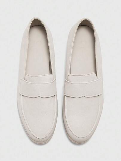 CUCCOO BIZCHIC أحذية نسائية مريحة بأصبع قدم مستدير، أحذية مسطحة بسيطة عصرية من الجلد المدبوغ الرمادي الفاتح للارتداء اليومي، مناسبة للربيع والصيف