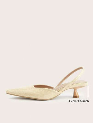 أحذية كعب قطة ذات ملمس حجري للنساء، كعب عالي أنيق بأصبع مدبب، كعب عالي عصري بحزام الكاحل وأصبع مفتوح (قطع عشوائي)