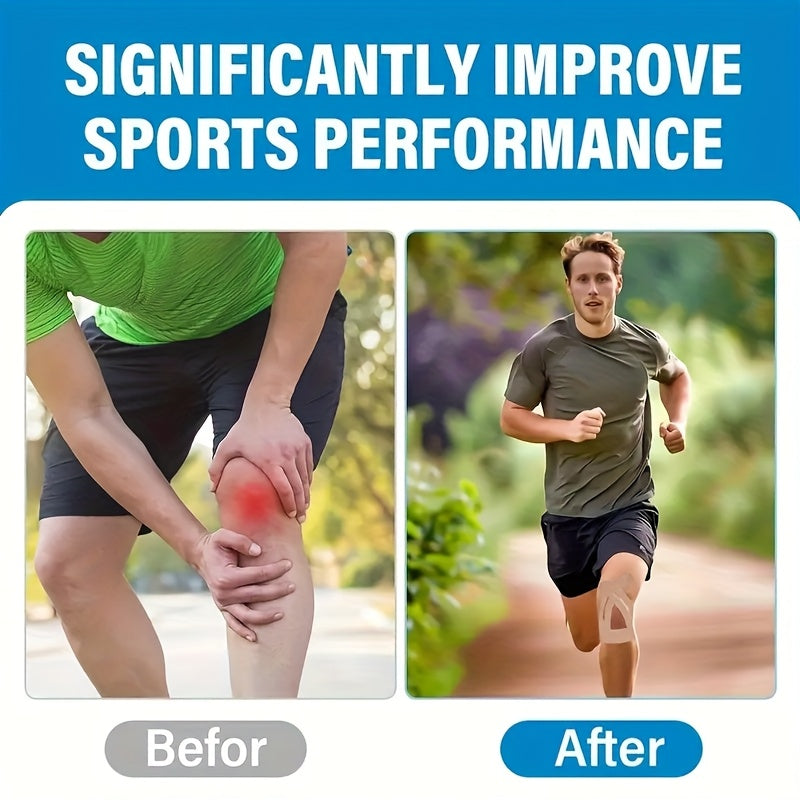 20 قطعة/ مجموعة من شريط الرياضة للركبتين، شريط رياضي مطاطي مسبق القطع لدعم العضلات، اللياقة البدنية، الجري، كرة القدم