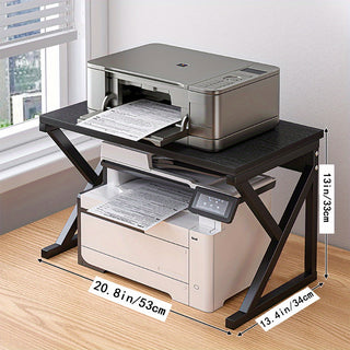 حامل طباعة معدني قوي مع تخزين - منظم تحت المكتب المتين للاستخدام في المنزل/المكتب، مثالي لآلات الفاكس، النسخ، الماسحات، والطابعات، حامل طباعة | حامل طباعة حديث | حامل طباعة معدني