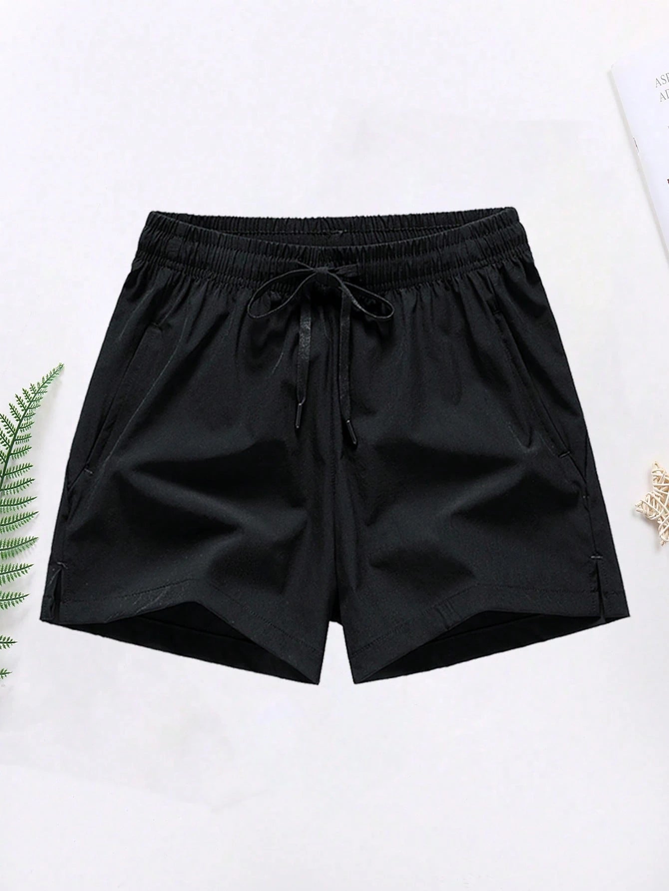 1 قطعة شورت رياضي بمقاسات عادية بخصر مرن للرجال