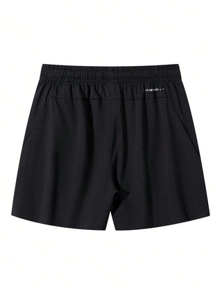 1 قطعة شورت رياضي بمقاسات عادية بخصر مرن للرجال