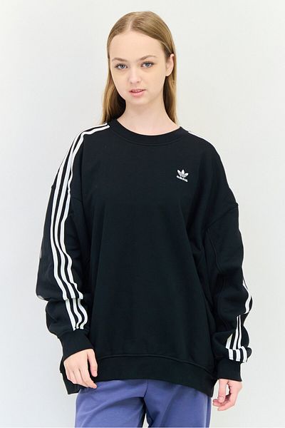 سويت شيرت رياضي نسائي بأكمام طويلة مناسب للخارج، أسود