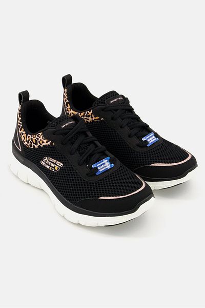 حذاء تدريب نسائي برباط Flex Appeal Wild Pulse، أسود/مُركب Skechers