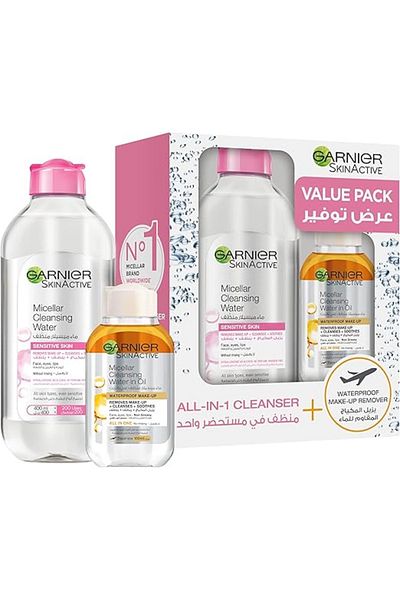 ماء ميسيلار منظف إس.أكت 400 مل + ماء ميسيلار منظف إس.أكت بالزيت من غارنييه 100 مل L'oreal