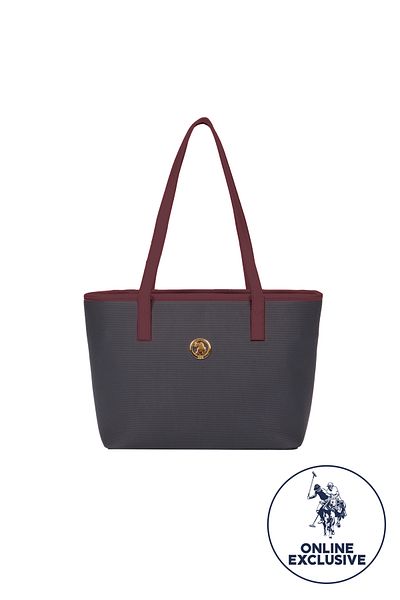 حقيبة كتف نسائية موديل Us3075 - أزرق داكن وأحمر كلاريت