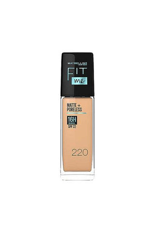 كريم أساس Fit Me Matte & Poreless 16H Oil Control مع عامل حماية من الشمس SPF 22 - 220 L'oreal