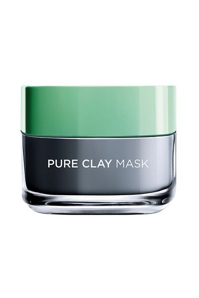 قناع الطين النقي الأسود للوجه من لوريال باريس بالفحم، يزيل السموم ويصفي البشرة، 50 مل L'oreal