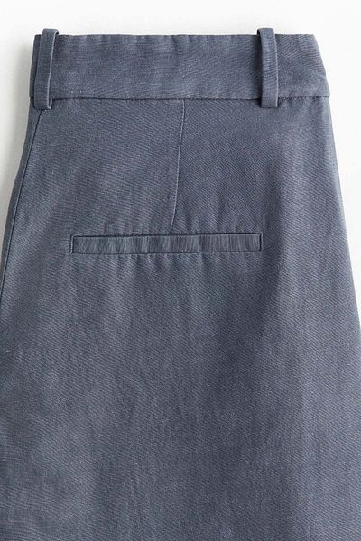 بنطلون واسع من مزيج الكتان