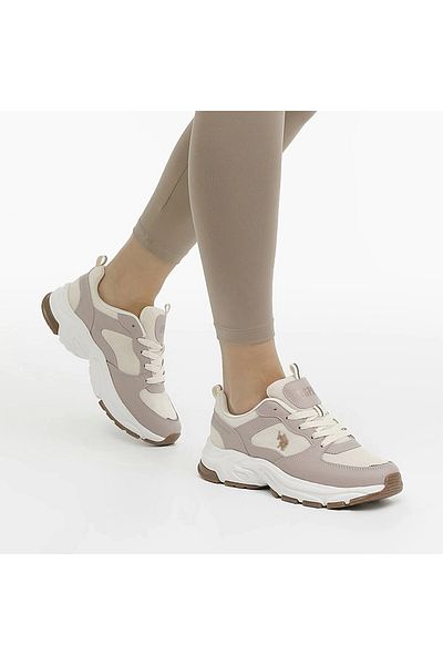 حذاء رياضي نسائي مصنوع من البولي يوريثين بموديل سورلي من US POLO ASSN