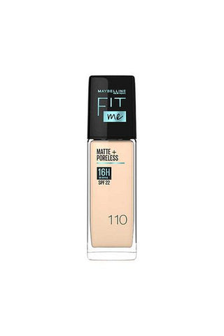 كريم أساس Fit Me Matte & Poreless 16H Oil Control مع عامل حماية من الشمس SPF 22 - 110 L'oreal