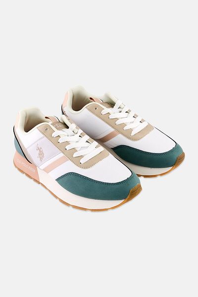 حذاء كاجوال نسائي برباط وشعار العلامة التجارية، متعدد الألوان