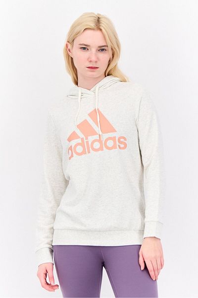 قميص رياضي نسائي مناسب للارتداء في الهواء الطلق بأكمام طويلة ومزين ببقع، رمادي فاتح