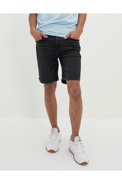 شورت رجالي أسود U-3131-7485 American Eagle