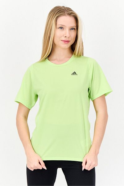 تيشيرتات رياضية نسائية بأكمام قصيرة للجري، لون أخضر ليموني