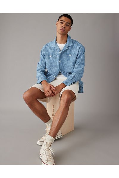 قميص رجالي أزرق U-2512-6207 American Eagle