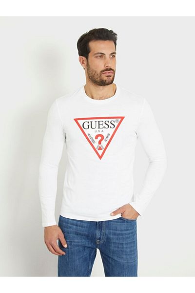 تي شيرت رجالي ذو شعار أصلي بقصة ضيقة