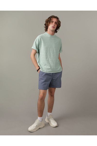 تي شيرت AE مخطط كبير الحجم - U-1164-3634-342 American Eagle