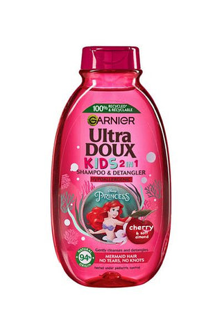 شامبو وفك تشابك الشعر 2 في 1 للأطفال من ألترا دوكس - 400 مل - حورية البحر الصغيرة L'oreal