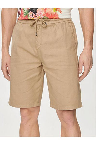 شورت رجالي من Mick مصنوع من القطن والكتان بقصة عادية