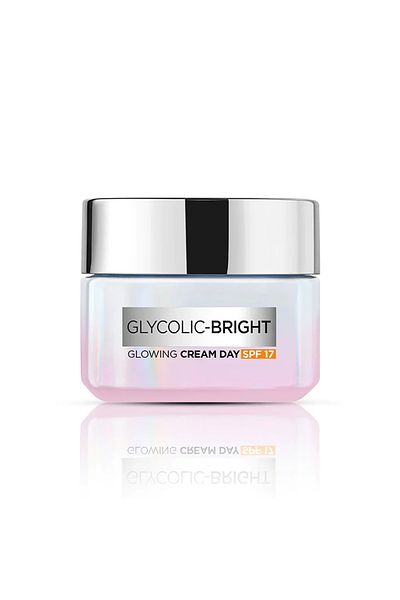 كريم النهار المتوهج جليكوليك برايت من لوريال باريس مع عامل حماية من الشمس 17 50 مل L'oreal