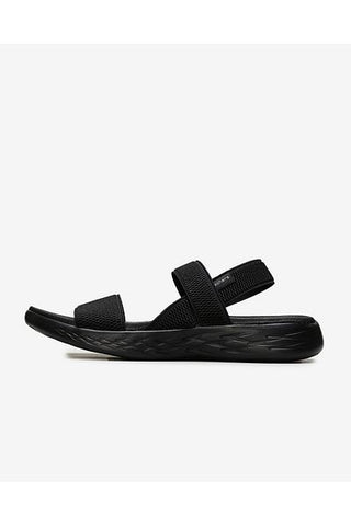 On - The - Go 600 - صندل نسائي أسود بدون أكمام 15312 Bbk Skechers