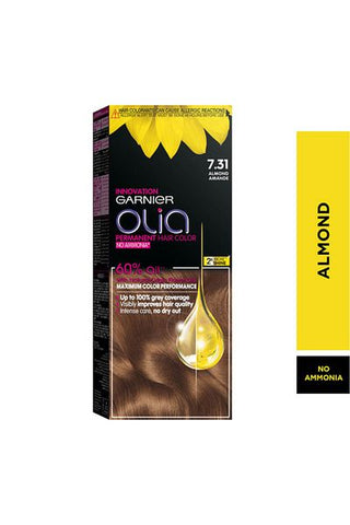 أوليا، 7.31 لوزي، صبغة شعر دائمة بدون أمونيا، تحتوي على 60% زيوت L'oreal