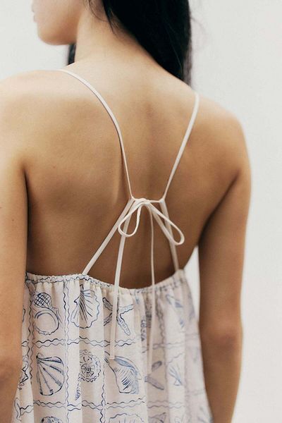 فستان ماكسي بربطة عنق