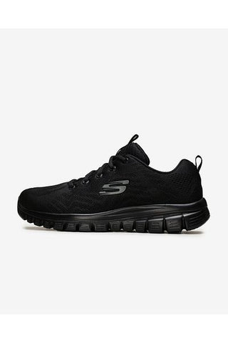 حذاء رياضي أسود للنساء من Graceful - Get Connected 12615 Bbk Skechers