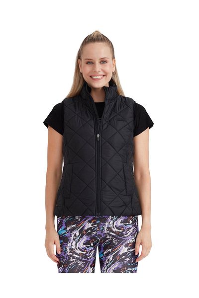 S232433 W ملابس خارجية سترة مبطنة سترة سوداء للمرأة Skechers