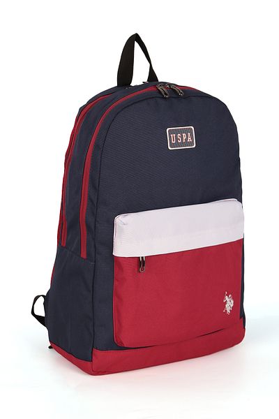 حقيبة ظهر مدرسية للجنسين من US Polo Assn 24480-24481 - أزرق داكن، للسفر والرياضة اليومية