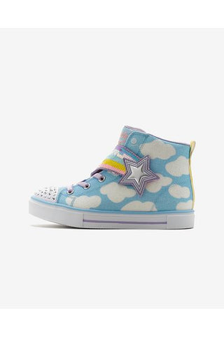 توينكل سباركس - حذاء شوتينج ستار برايتس للفتيات الكبيرات باللون الأزرق المضيء 314775 ل بلمت Skechers