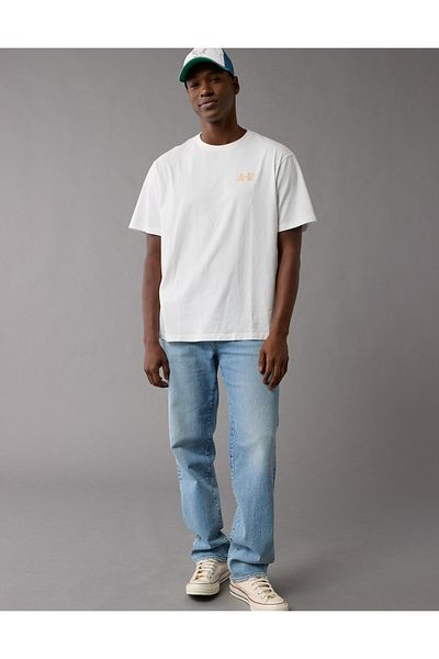 تي شيرت بنمط جرافيك AE U-0181-3699-100 American Eagle