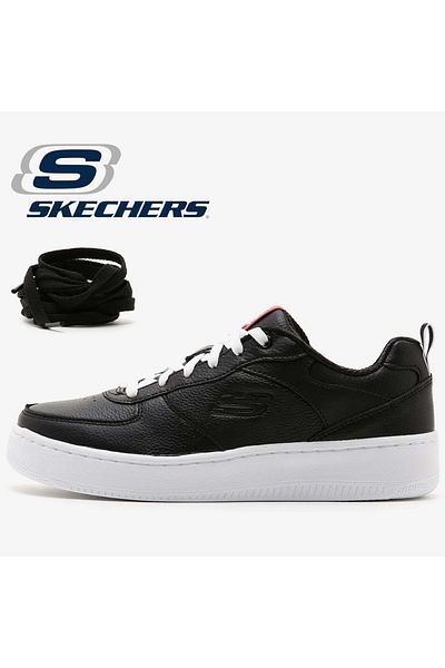 المحكمة الرياضية 92 149763 حذاء رياضي للجنسين باللون الأسود والأبيض Skechers
